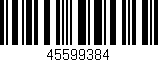 Código de barras (EAN, GTIN, SKU, ISBN): '45599384'