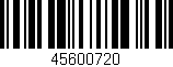 Código de barras (EAN, GTIN, SKU, ISBN): '45600720'