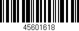 Código de barras (EAN, GTIN, SKU, ISBN): '45601618'