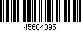 Código de barras (EAN, GTIN, SKU, ISBN): '45604095'