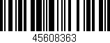 Código de barras (EAN, GTIN, SKU, ISBN): '45608363'