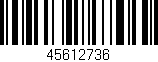 Código de barras (EAN, GTIN, SKU, ISBN): '45612736'