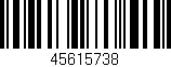 Código de barras (EAN, GTIN, SKU, ISBN): '45615738'