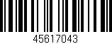 Código de barras (EAN, GTIN, SKU, ISBN): '45617043'