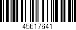 Código de barras (EAN, GTIN, SKU, ISBN): '45617641'