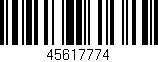 Código de barras (EAN, GTIN, SKU, ISBN): '45617774'