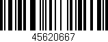 Código de barras (EAN, GTIN, SKU, ISBN): '45620667'