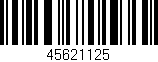 Código de barras (EAN, GTIN, SKU, ISBN): '45621125'