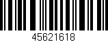 Código de barras (EAN, GTIN, SKU, ISBN): '45621618'