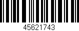 Código de barras (EAN, GTIN, SKU, ISBN): '45621743'