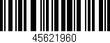 Código de barras (EAN, GTIN, SKU, ISBN): '45621960'