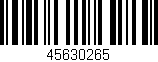 Código de barras (EAN, GTIN, SKU, ISBN): '45630265'