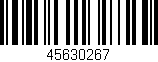 Código de barras (EAN, GTIN, SKU, ISBN): '45630267'
