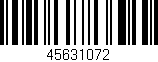Código de barras (EAN, GTIN, SKU, ISBN): '45631072'