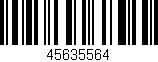 Código de barras (EAN, GTIN, SKU, ISBN): '45635564'