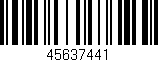 Código de barras (EAN, GTIN, SKU, ISBN): '45637441'