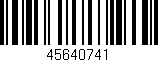 Código de barras (EAN, GTIN, SKU, ISBN): '45640741'