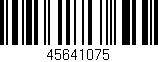 Código de barras (EAN, GTIN, SKU, ISBN): '45641075'