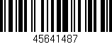 Código de barras (EAN, GTIN, SKU, ISBN): '45641487'