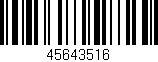 Código de barras (EAN, GTIN, SKU, ISBN): '45643516'