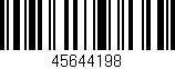 Código de barras (EAN, GTIN, SKU, ISBN): '45644198'
