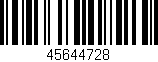 Código de barras (EAN, GTIN, SKU, ISBN): '45644728'