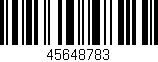 Código de barras (EAN, GTIN, SKU, ISBN): '45648783'