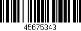 Código de barras (EAN, GTIN, SKU, ISBN): '45675343'