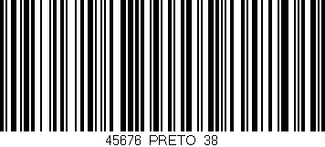 Código de barras (EAN, GTIN, SKU, ISBN): '45676/PRETO_38'