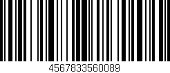 Código de barras (EAN, GTIN, SKU, ISBN): '4567833560089'