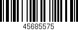 Código de barras (EAN, GTIN, SKU, ISBN): '45685575'