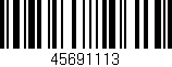 Código de barras (EAN, GTIN, SKU, ISBN): '45691113'