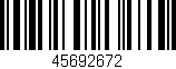 Código de barras (EAN, GTIN, SKU, ISBN): '45692672'