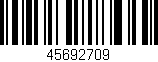 Código de barras (EAN, GTIN, SKU, ISBN): '45692709'