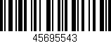 Código de barras (EAN, GTIN, SKU, ISBN): '45695543'