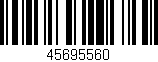 Código de barras (EAN, GTIN, SKU, ISBN): '45695560'