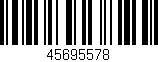 Código de barras (EAN, GTIN, SKU, ISBN): '45695578'