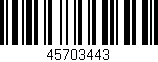 Código de barras (EAN, GTIN, SKU, ISBN): '45703443'