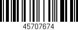 Código de barras (EAN, GTIN, SKU, ISBN): '45707674'