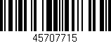 Código de barras (EAN, GTIN, SKU, ISBN): '45707715'