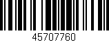 Código de barras (EAN, GTIN, SKU, ISBN): '45707760'