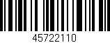 Código de barras (EAN, GTIN, SKU, ISBN): '45722110'