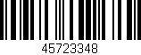 Código de barras (EAN, GTIN, SKU, ISBN): '45723348'