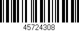 Código de barras (EAN, GTIN, SKU, ISBN): '45724308'