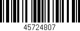 Código de barras (EAN, GTIN, SKU, ISBN): '45724807'