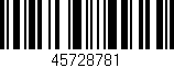 Código de barras (EAN, GTIN, SKU, ISBN): '45728781'