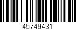Código de barras (EAN, GTIN, SKU, ISBN): '45749431'