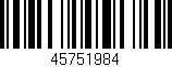Código de barras (EAN, GTIN, SKU, ISBN): '45751984'
