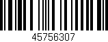 Código de barras (EAN, GTIN, SKU, ISBN): '45756307'