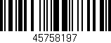 Código de barras (EAN, GTIN, SKU, ISBN): '45758197'